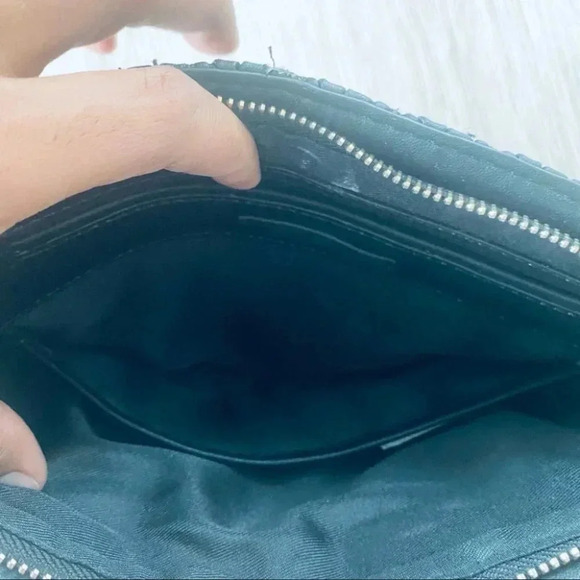 ZARA BLACK MINI BAG POUCH WITH  FRINGE - Picture 8 of 9